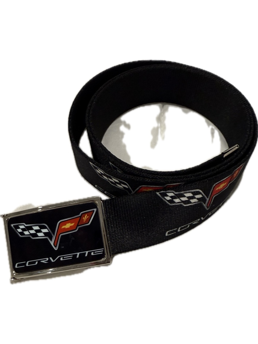 Corvette Flag Logo Belt in Black